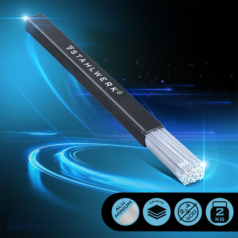 Baguette De Soudure TIG ER4043Si5 - Aluminium 2.4mm X 500mm - Lot De 2kg - STAHLWERK