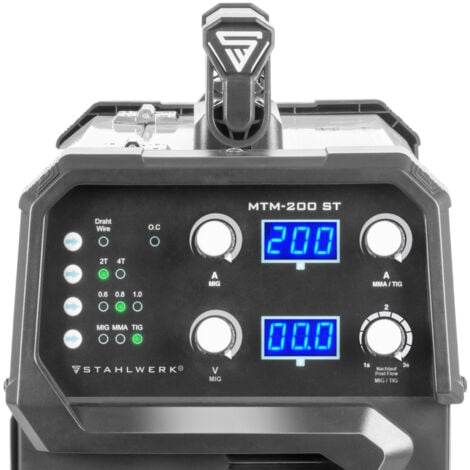 STAHLWERK Poste à souder combiné MTM-200 ST 3-en-1 avec dévidoir de fil synergique 200 A