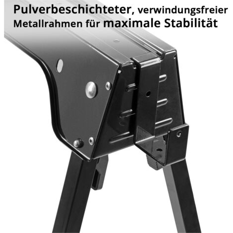Tréteaux Réglables En Hauteur Tréteau Repliable STIER Hauteur Réglable 46- 91cm - Portée 150kg, Léger Et Compact, 7.1kg Tréteaux Télescopiques Amazon - 12