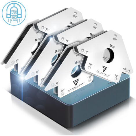 Équerres Magnétiques De Soudage 90° - Lot De 2, Force 11,25 Kg - Pour Tenir Les Pièces Métalliques à Angle Droit