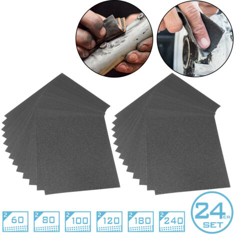 STAHLWERK 2 x papier abrasif Set de 12 pièces carbure de silicium (1/5)