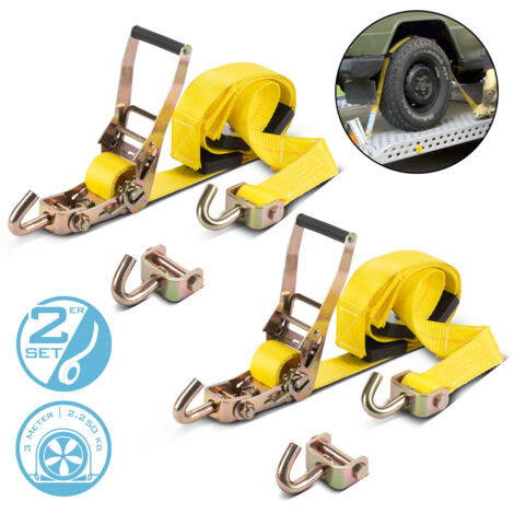STAHLWERK Sécurité de roue TRS-50 ST 2er Set 3 m x 50 mm 2.250 kg