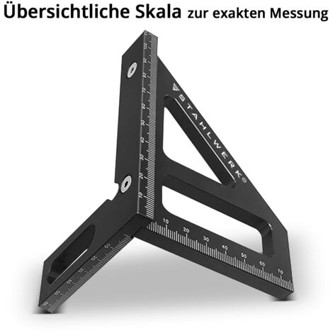 Équerre de charpentier 3D multi-angles, règle de précision en aluminium