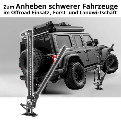 CAISER Farm Jack 48 Cric Offroad 123 Cm - 3 Tonnes - Cric Tout-Terrain 4x4 Rouge
