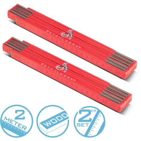 STAHLWERK Mètre pliant 1. FC Köln Edition 2er Set 2 m Mètre pliant (1/5)