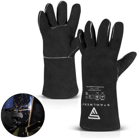 STAHLWERK Gants de protection pour soudeurs Gants de protection contre la chaleur extra robustes