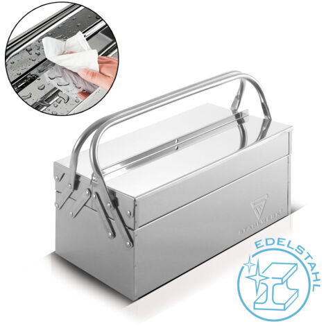 STAHLWERK Boîte à outils en acier inoxydable Boîte à outils vide (1/5)