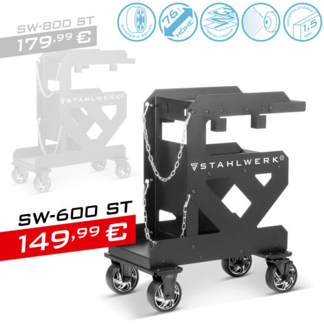 STAHLWERK Chariot de soudage épaisseur de paroi 1,5 mm Chariot de transport Découpeuse plasma