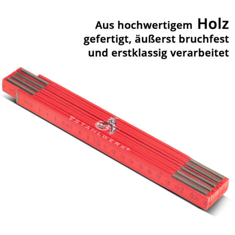 STAHLWERK Mètre pliant 1. FC Cologne Edition 2 m Mètre pliant Mètre pliant