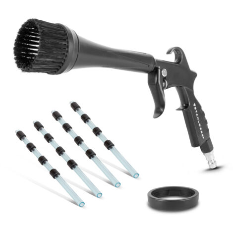 STAHLWERK Pistolet de nettoyage à sec 5 buses interchangeables Effet Tornado