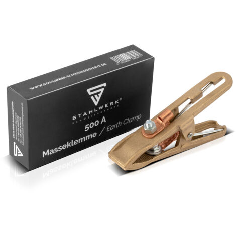 Pince De Masse Laiton STAHLWERK Pour Poste à Souder - Jusqu'à 500A - Réf. 5581