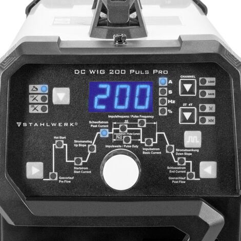 STAHLWERK Poste de soudage combiné DC TIG 200 Puls Pro Equipement complet 2 en 1
