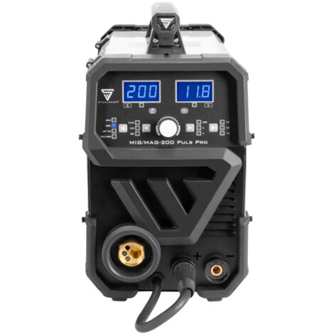 STAHLWERK Poste de soudage MIG MAG 200 Puls Pro IGBT Appareil combiné sous gaz protecteur avec 200 A