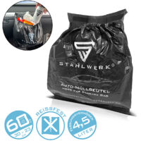 STAHLWERK Sacs poubelle pour voiture 60 pièces 4,5 litres 23 x 30 cm Sacs poubelle extra-résistants