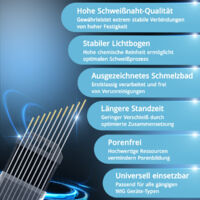 Boutique En Ligne - 10 X STAHLWERK TIG Électrodes De Soudage En Tungstène 2,4 X 175 Mm WC20 Sans Thorium - Aiguilles Universelles TIG Pour Acier, Inox, Aluminium, Cuivre, Gris Discount En Ligne