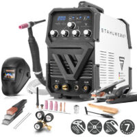 STAHLWERK Poste de soudage 2 en 1 combiné AC/DC TIG 200 ST - équipement complet - le soudage TIG & MMA est possible jusqu'à 200 A, onduleur IGBT, allumage HF, refroidissement intelligent, idéal pou