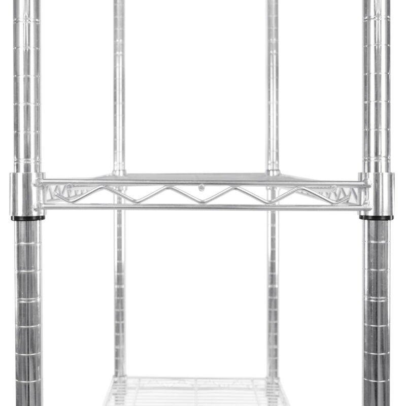 Scaffale Metallico 5 Ripiani 155x60x50 Cm - Capacità 175 Kg Per Ripiano, Zincato, Per Garage, Cantina, Officina