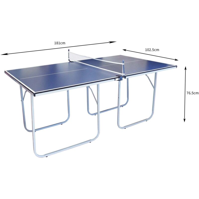 Tavolo Da Ping Pong Pieghevole A Rotelle, Per Interno Con Accessori L274 X P152 5 X H76 Cm Antracite Garry 93036873