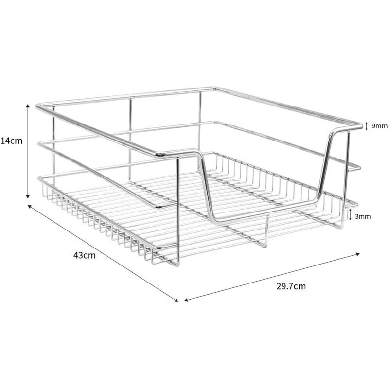 KuKoo - 3 Cestelli Estraibili Per Mobile Da Cucina Largo 40cm Con Guide  Telescopiche A Sfere - ePrice