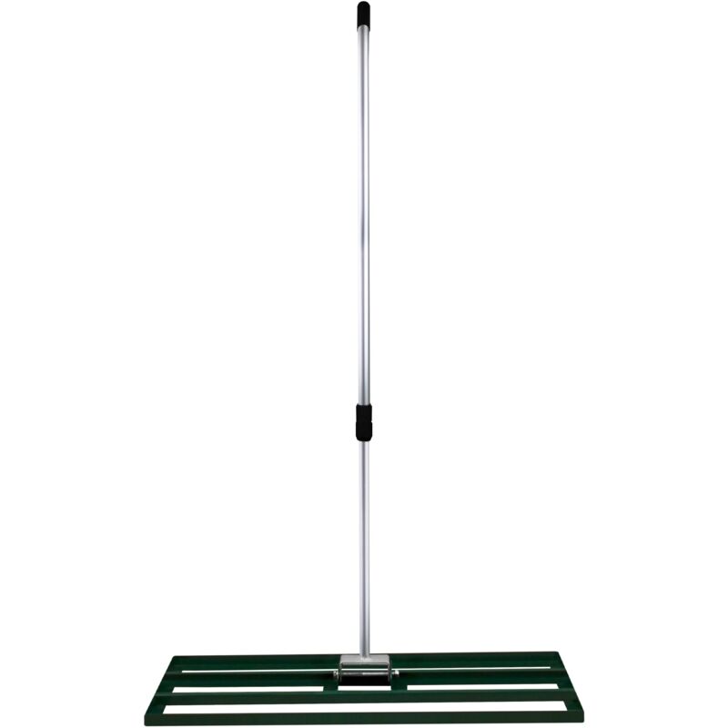 COSTWAY Rastrello Livellatore per Prato, Attrezzo per la Livellatura del Prato con Manico Ergonomico, Livellatrice per Giardino, Cortile, Campo da Golf, Fattoria e Pascolo (Nero 91 x 25 cm
