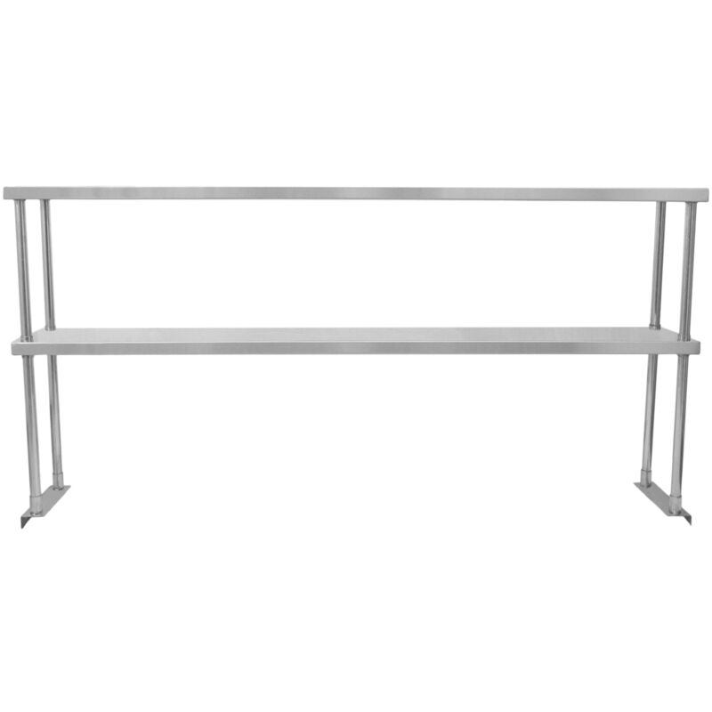 KuKoo - 2 Mensole a Muro in Acciaio Inossidabile Inox per Cucina Commerciale Mensole a Parete per Ristoranti Catering Resistente alla Corrosione 140cm x 30cm