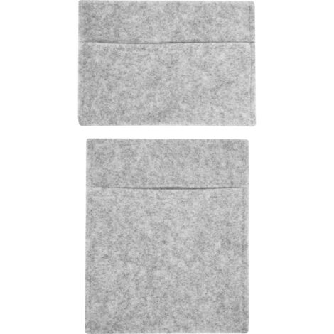 Portaoggetti 2 Pezzi 2 Dimensioni Grigio Argentato Auto Camper Furgone Fodera coordinata Tasca Portadocumenti Utile Organizzatore Accessori Portatile Fisso 100% Polipropilene 3 mm di Spessore (1/5)