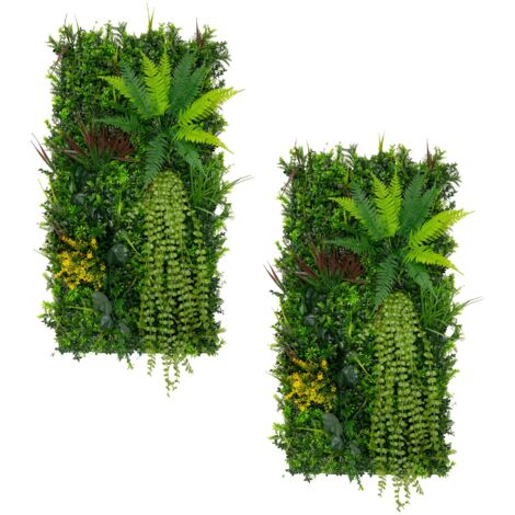 Pannello Decorativo Verde Artificiale 50x50 Cm - Per Pareti Interne Ed Esterne | Effetto Prato - Foto 8