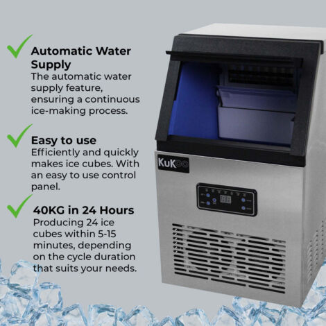 ICE CHEF PRO |Macchina per cubetti di ghiaccio di design in acciaio inox