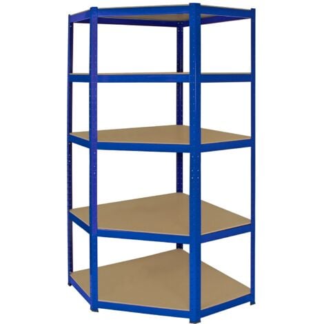 Scaffale Ad Angolo T-Rax In Acciaio Senza Bulloni Blu 90cm