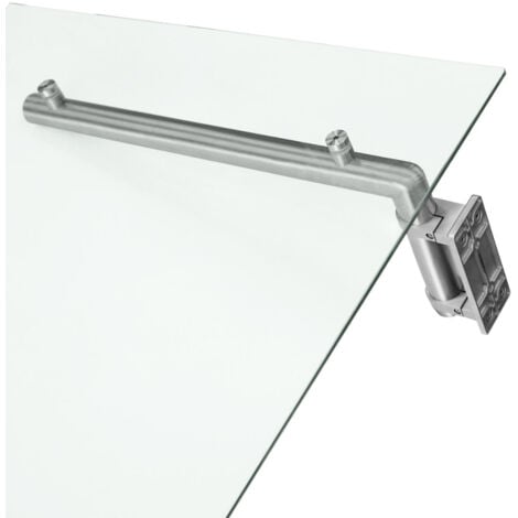 Pensilina, Tettoia Modulabile In Vetro, Porta Finestre Da Esterno, Impermeabile Resistente alla Corrosione in Acciaio Inossidabile per Porte Esterne - 120x80 cm