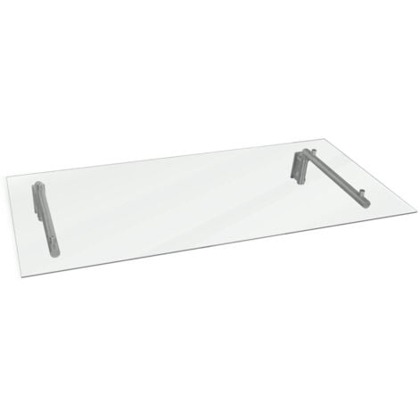 Pensilina, Tettoia Modulabile In Vetro, Porta Finestre Da Esterno, Impermeabile Resistente alla Corrosione in Acciaio Inossidabile per Porte Esterne - 120x80 cm