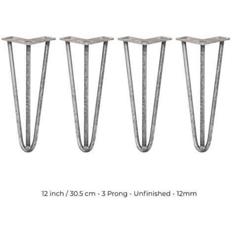SKISKI LEGS - Set di 4 Gambe per Mobili Gamba per Tavolo In Acciaio Gambe a  Forcina Include Viti e Piedini Protezione