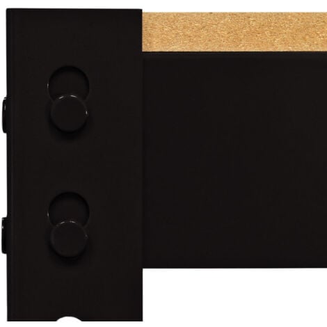 Monster Racking - Tavolo da Lavoro Nero Q-Rax Senza Bulloni in Acciaio e MDF 90x120x60cm per Garage, Officina e Magazzino