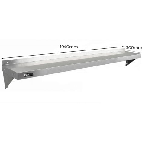 Mensola pieghevole a muro in acciaio inox - Design a barre - 80 x 45 cm -  40 kg