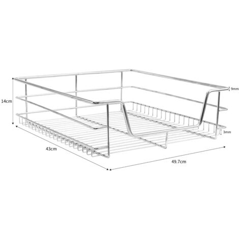 Cestelli Estraibili da Cucina in Acciaio - 60cm - 6 Cesti