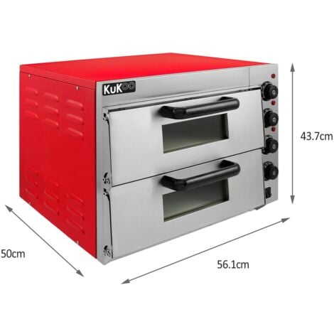 Forno Elettrico KuKoo a Due comparti per Pizza da 40cm