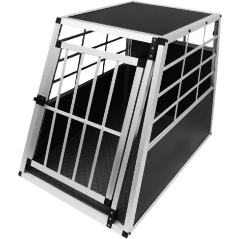 Monstershop - Gabbia Singola per Trasporto Cani e Animali per Bauli Macchine Autovetture - Grande