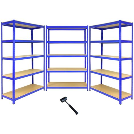 King's Rack Scaffale Metallico 4 Ripiani Con 12 Contenitori In Plastica - Senza Bulloni 83,8x38,1x91,4 Cm