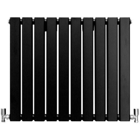 Radiatori Termosifoni in Acciaio Calorifero a Doppio Strato a Pannelli Piatti Riscaldamento Centralizzato Colonna Termosifone Orizzontale Radiatore a Parete - Nero Opaco - 60 x 70 cm