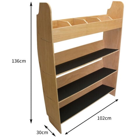 Monster Racking Scaffale in Compensato per Furgone Ford Transit 102cm x  30cm x 136cm