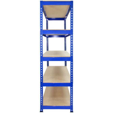 Scaffale da Garage ad Incastro T-Rax - Blu - 75cm x 30cm - 2 Pezzi con  Connettori Gratis