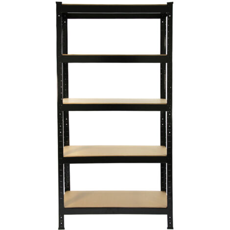 Scaffale In Metallo 4 Ripiani 453 Kg - Resistente E Regolabile Per Garage, Cucina, Bagno. Dimensioni: 39,9x85,1x151,1 Cm. Nero. - 3