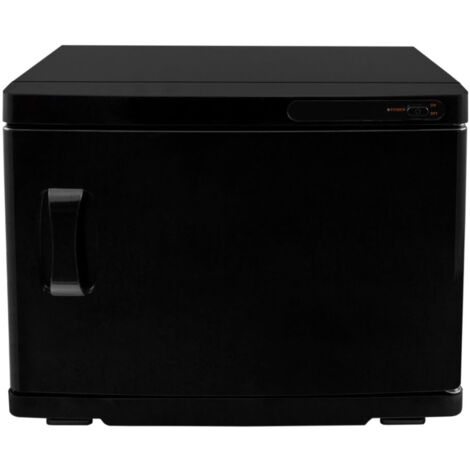 Scaldasalviette Elettrico Termostato Termoarredo Calorifero per Bagno Saloni di Bellezza Hotel 220-240V 200W Capacità 70 Asciugamani Luce Ultravioletta UV 2 Ripiani Rimovibili+2 Pinze Gratuite- Nero (1/5)