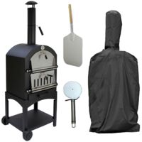 KuKoo - Forno in Acciaio Multifunzione a Carbonella per Cottura su Pietra  di Pizza, Carne, Pesce e