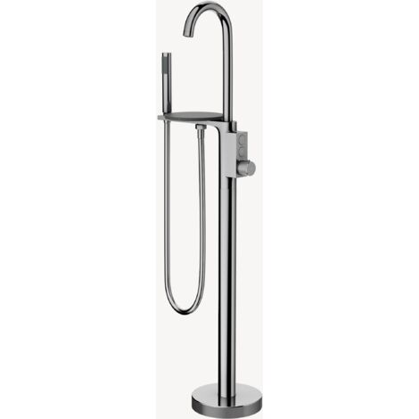 Mezclador termostático de suelo para bañera - Cromo (1/3)