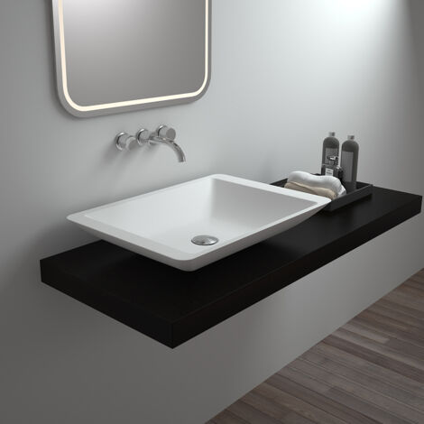 Lavabo rectangular independiente Blanco mate - Niari