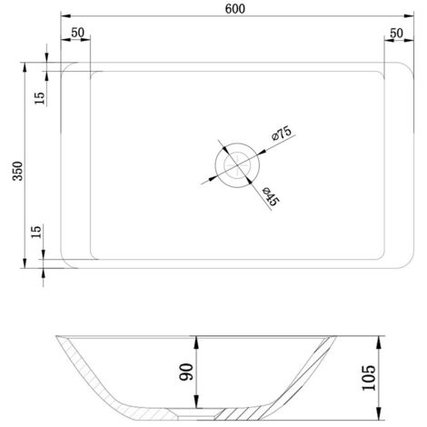 Lavabo rectangular independiente Blanco mate - Niari