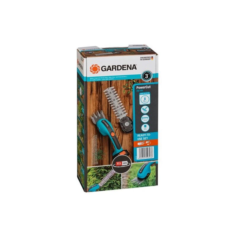 GARDENA 1475030 AkkuGras und Strauchschere PowerCut 20/18V P4A Ready