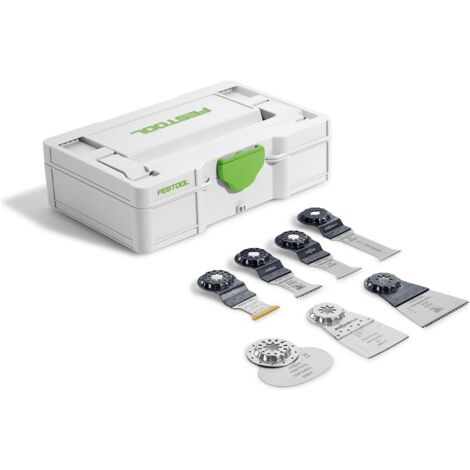 Festool – Oszillierer-Sägeblatt-Set 7-teilig – Für Holz, Metall und Silikon – Saubere Schnitte ohne Splitter – Im Systainer S 76 (1/5)