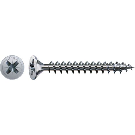 SPAX Universalschraube, 4 x 80 mm, 200 Stück, Teilgewinde, Senkkopf, Kreuzschlitz Z2, 4CUT, WIROX - 1081010400805
